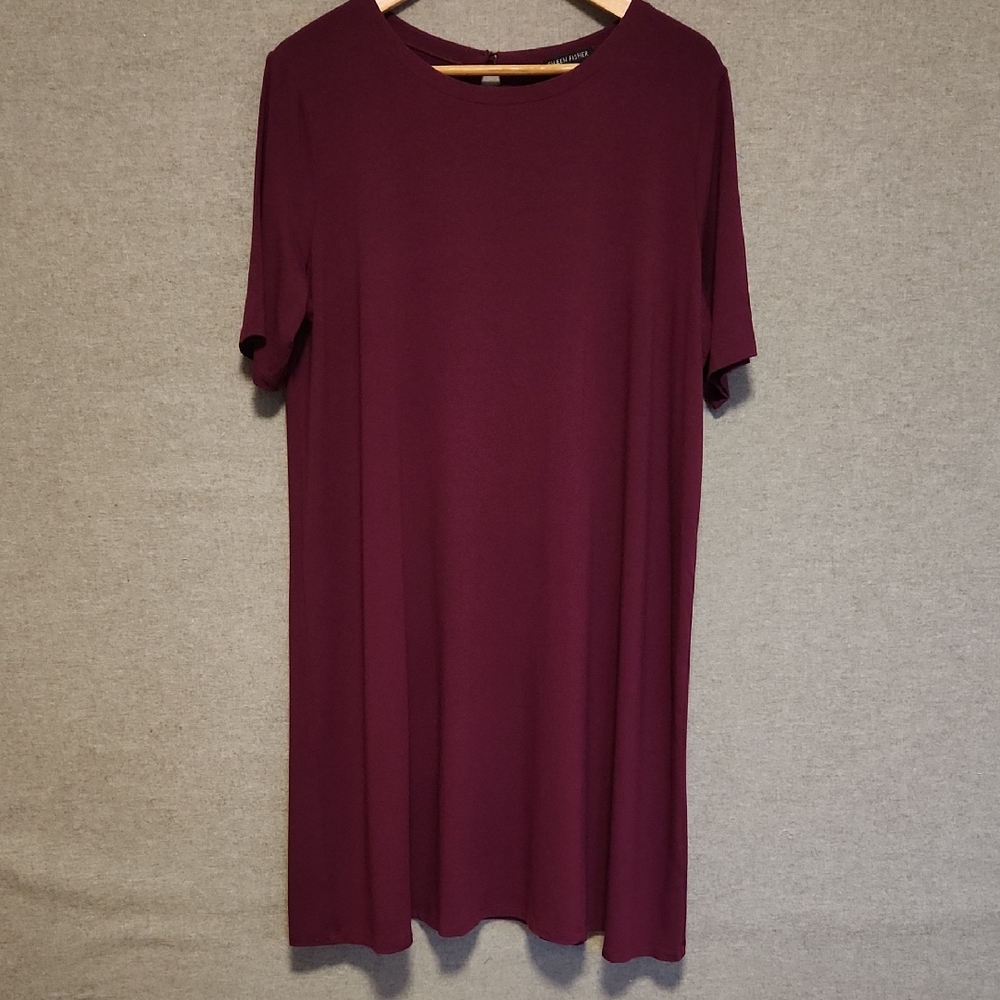 Eileen Fisher Eggplant T-shirt Dress